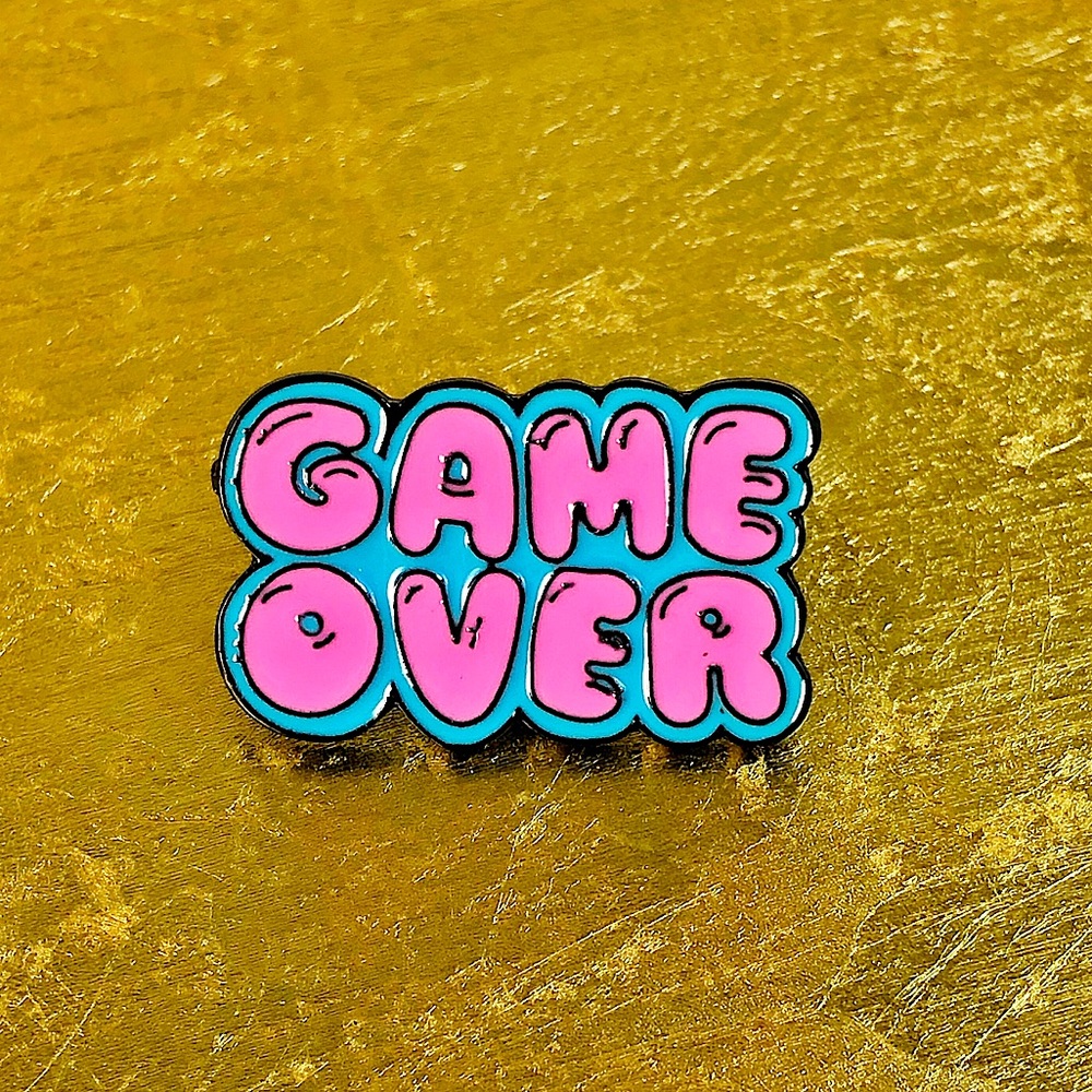 2 for $15! Retro Game Over Enamel Pin